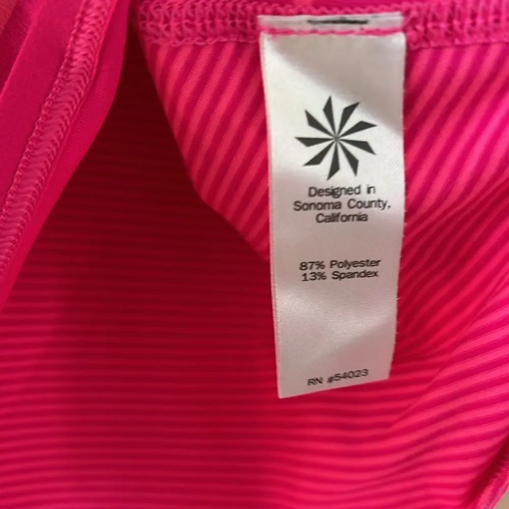 Athleta Chi Tank Varied Stripe Brilliant Magenta Size XS Wicking $44 Neon Bright - Image 8