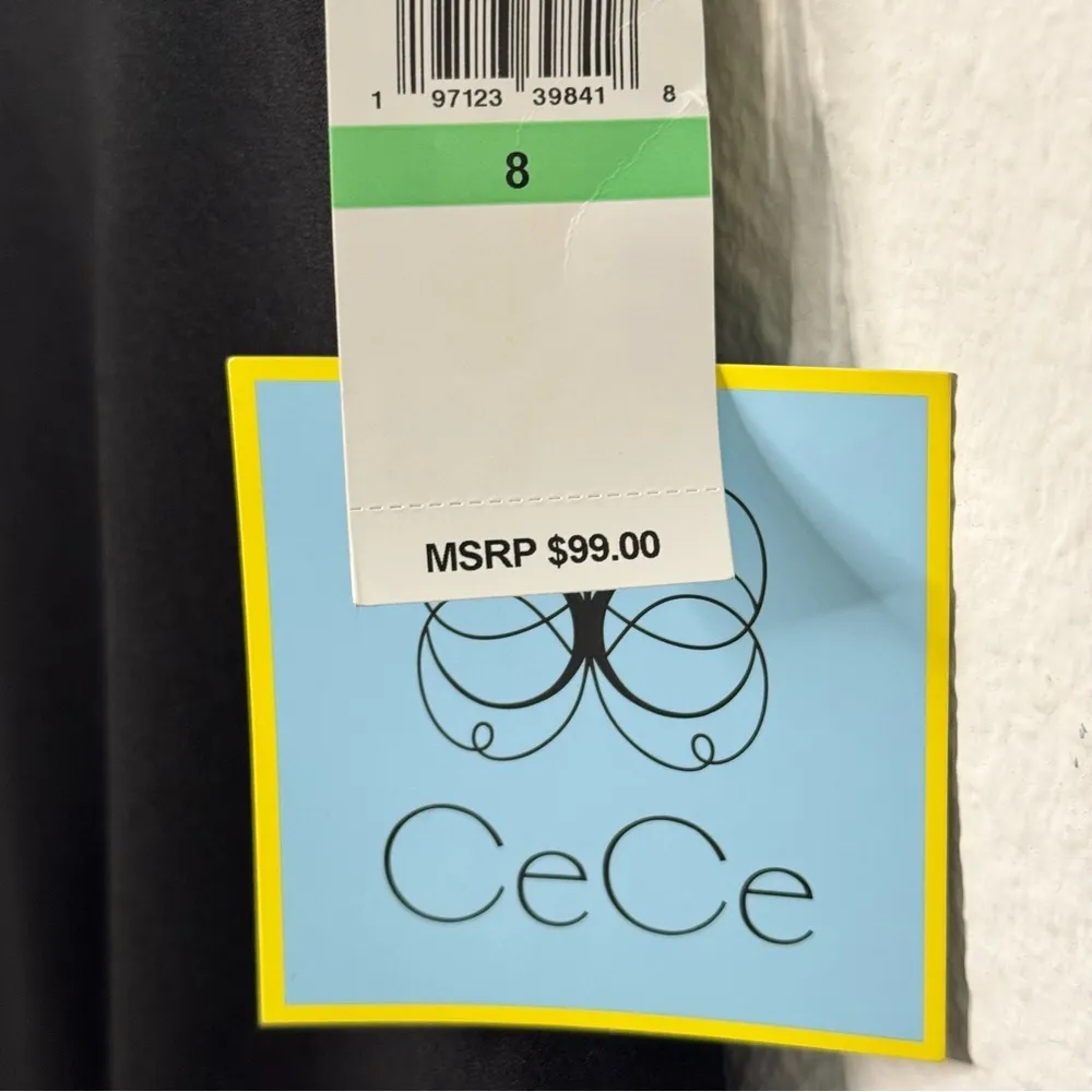 Crece Women black white Colorblocked Dolman Short Sleeve Dress size 8 NWT $99 - Image 6