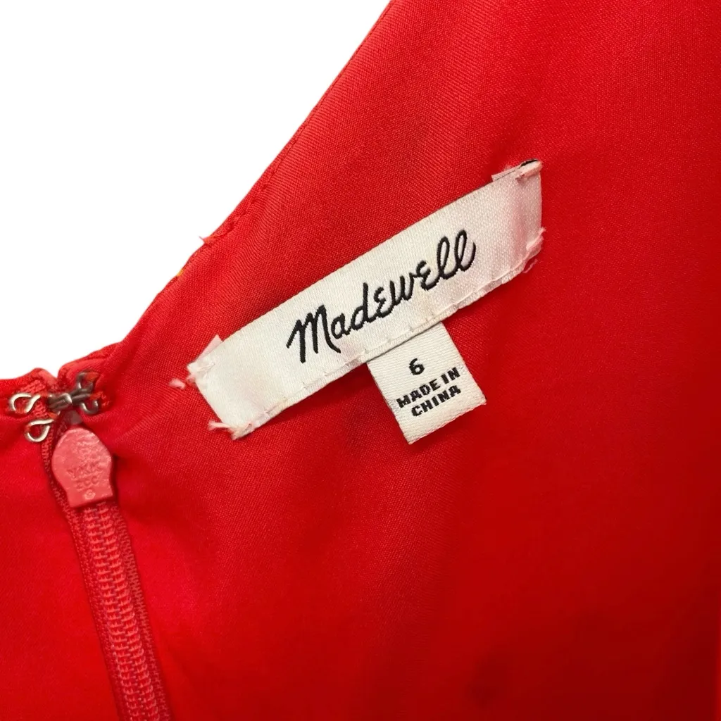 Madewell Prairie Posies Ruffle Strap Faux Wrap Dress Prairie Floral Maxi - Image 5