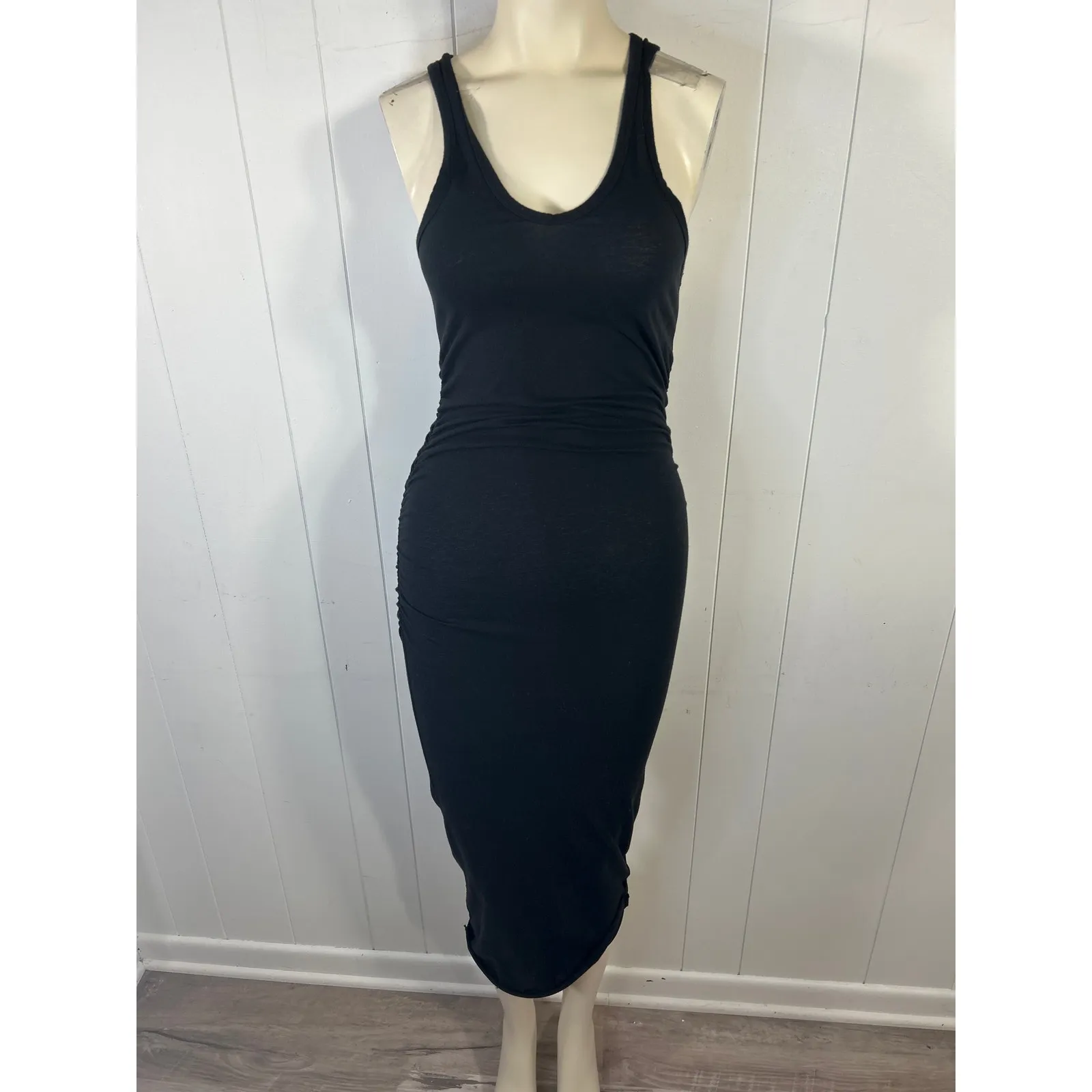 James Perse NWOT Women’s Cut Away Jersey dress In Black. Size S - Image 3