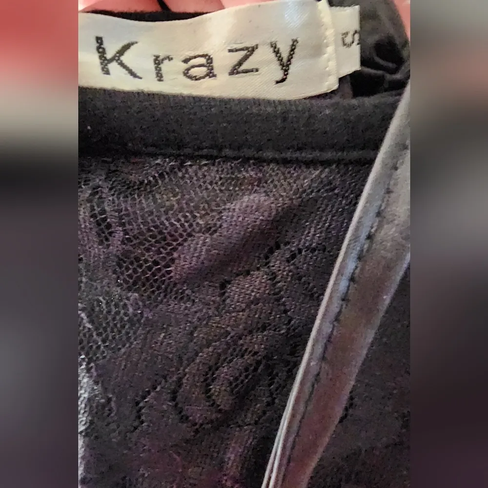 New Without Tags Women's Krazy Black Lace Short Sleeve Dress Size Small - Image 4