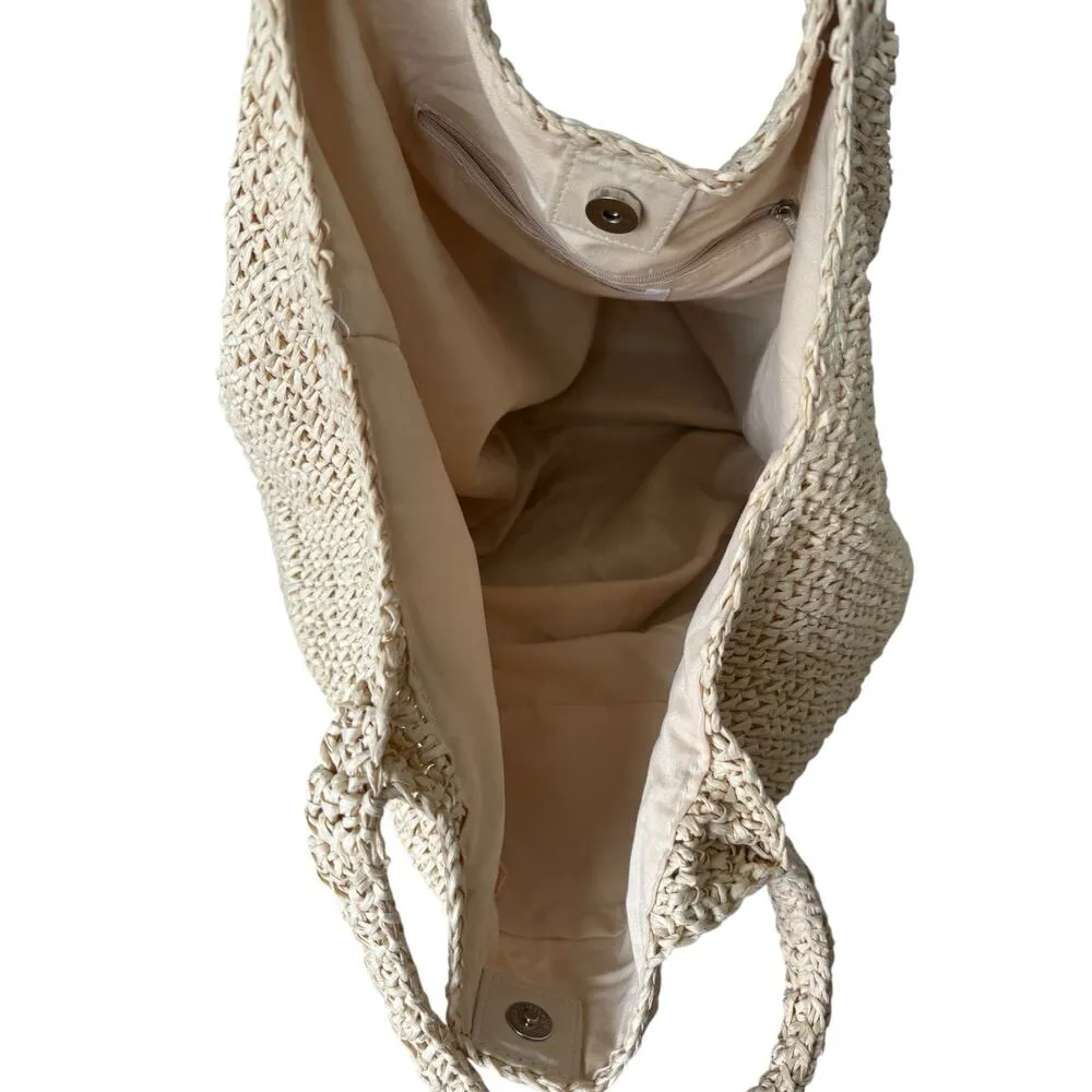 Sonoma Women’s Straw Tote Bag Woven Two - Image 5