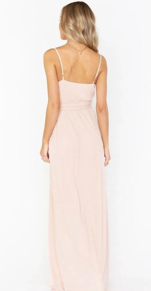Show Me Your Mumu Liz Maxi Bridesmaid Dress Dusty Blush Crisp - Image 4