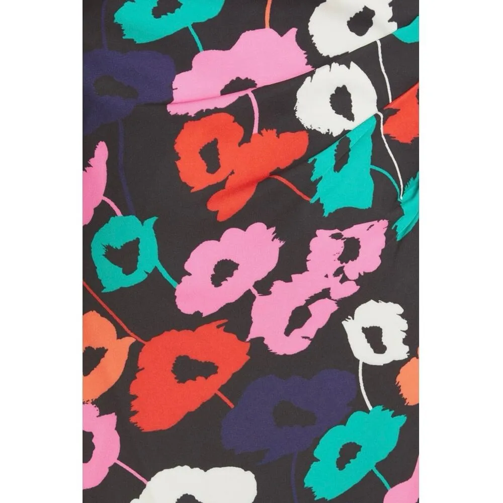 NEW Milly Ally Poppy Multicolor Floral Off The Shoulder Ruched Sheath Dress Sz 2 - Image 12