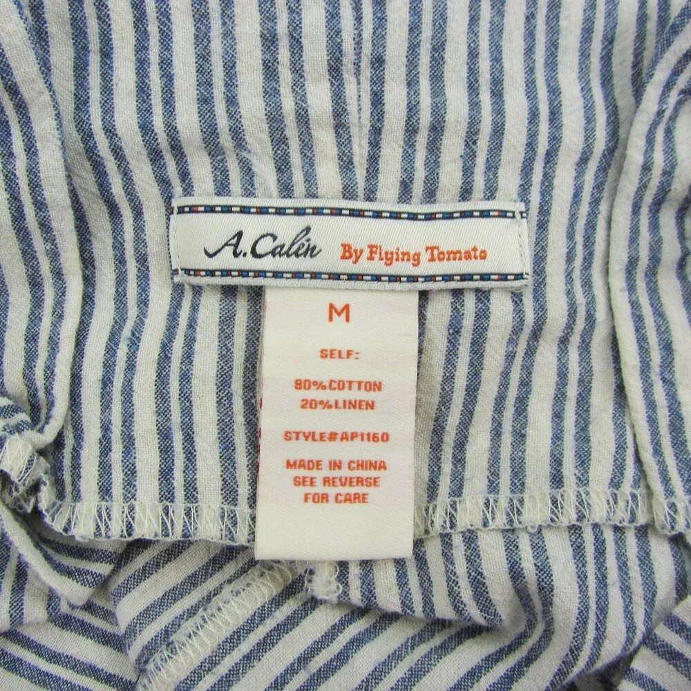 A. Calin Pinstripe Women's Shorts Size M - Image 2