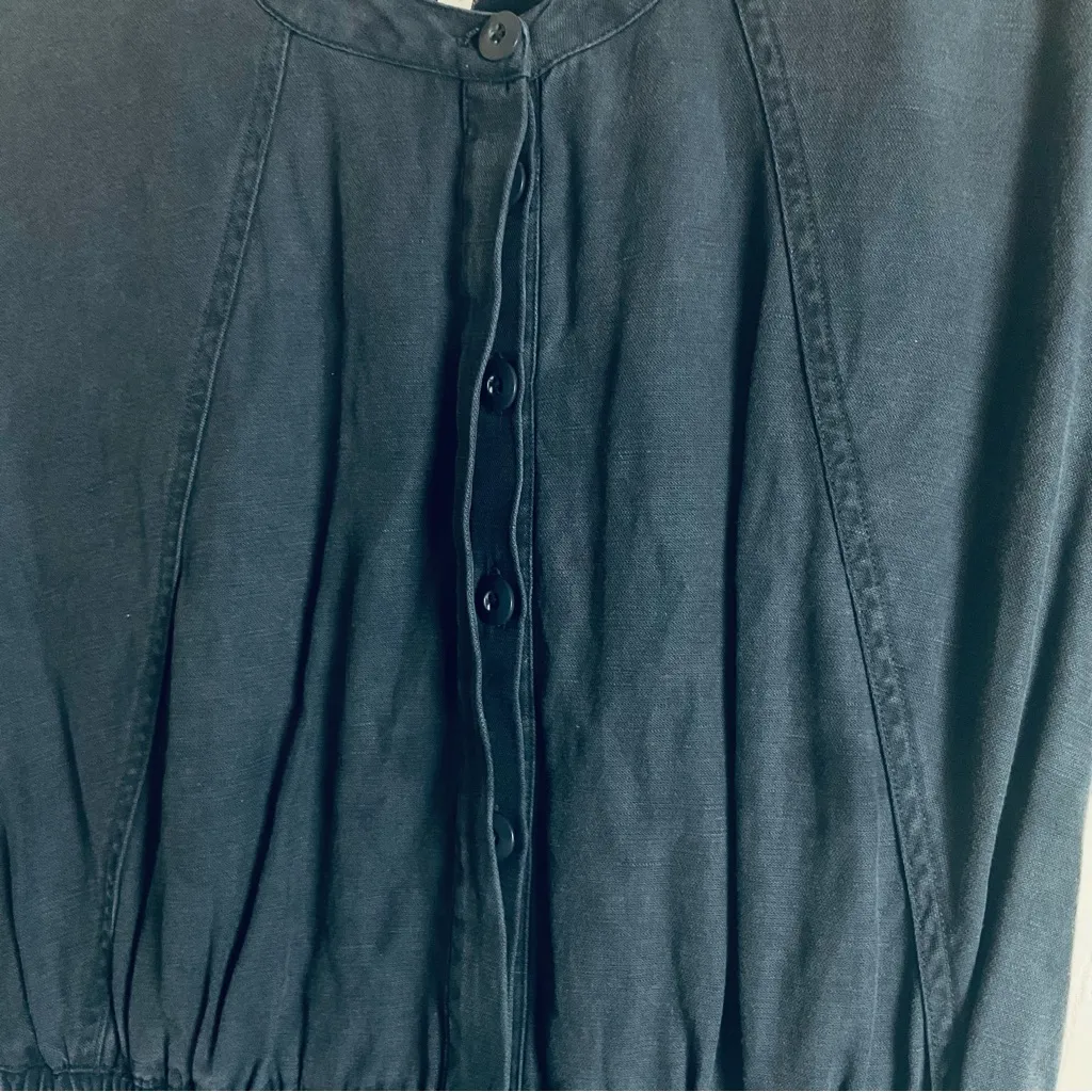 Joie Women's Navy Jumpsuit linen blend size large - Image 6