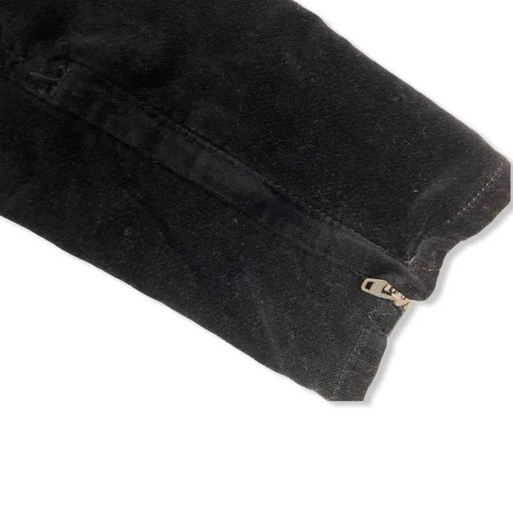 Rag and Bone  Black Velvet Zipper Capri Skinny Jean - Image 11