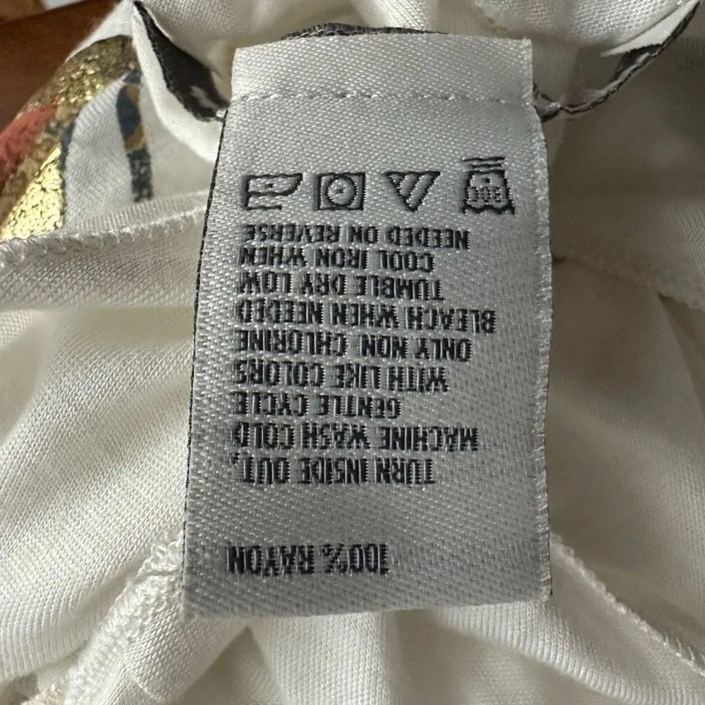 American Rag American Flag Butterfly With Metallic Gold Details Tank Size XL - Image 4