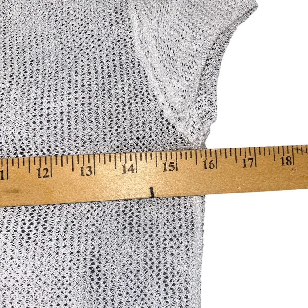 Zara white short sleeve mesh shirt size small - Image 5