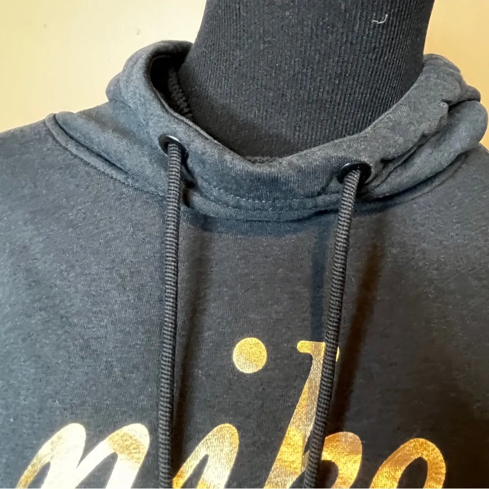 Nike Rally Clash Women's Crop Hoodie, Black/Metallic Logo SZ M Sportscore Hoody - Image 8