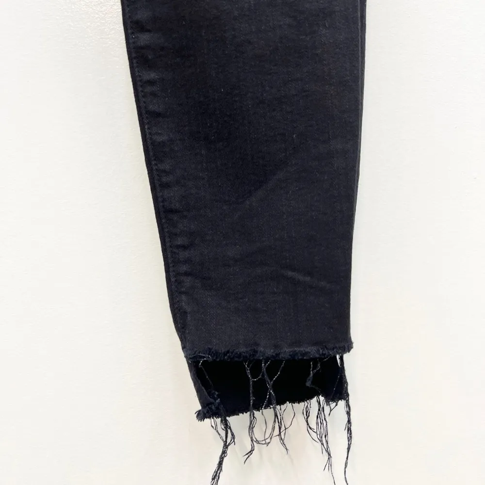 FRAME Mid Rise Le Skinny De Jeanne in Film Noir (Black) size 27 - Image 6