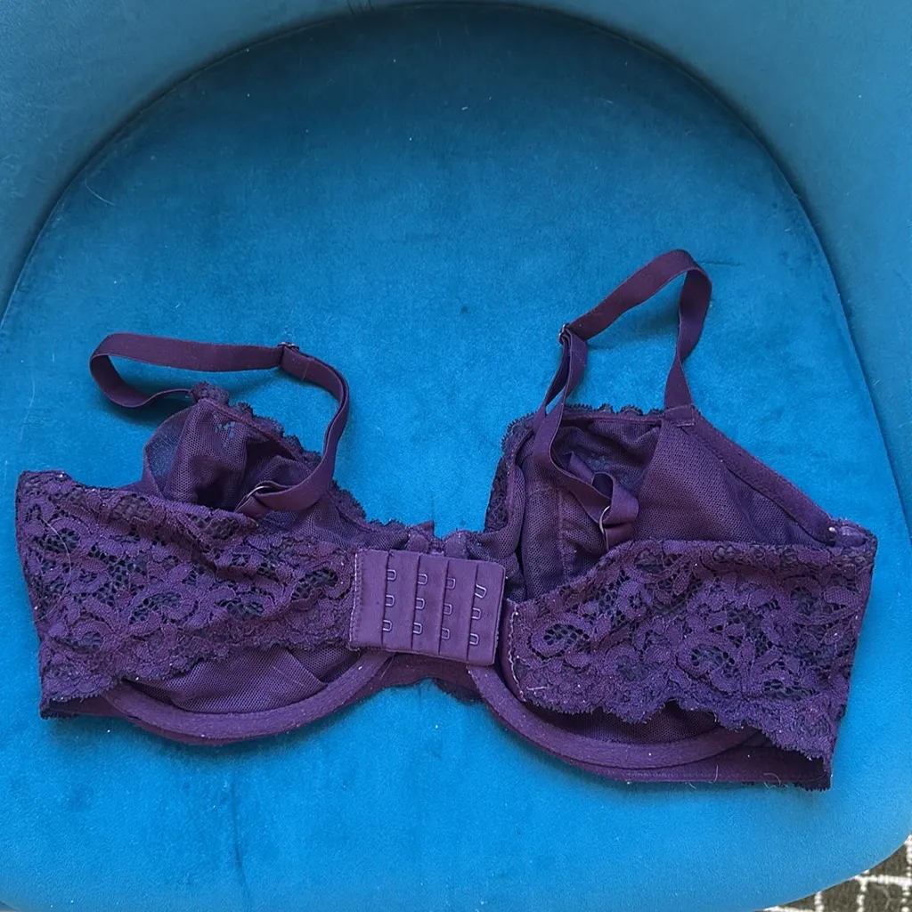 Victorias Secret Body by Victoria Dark Violet Lace Unlined Demi Underwire Bra - Image 3