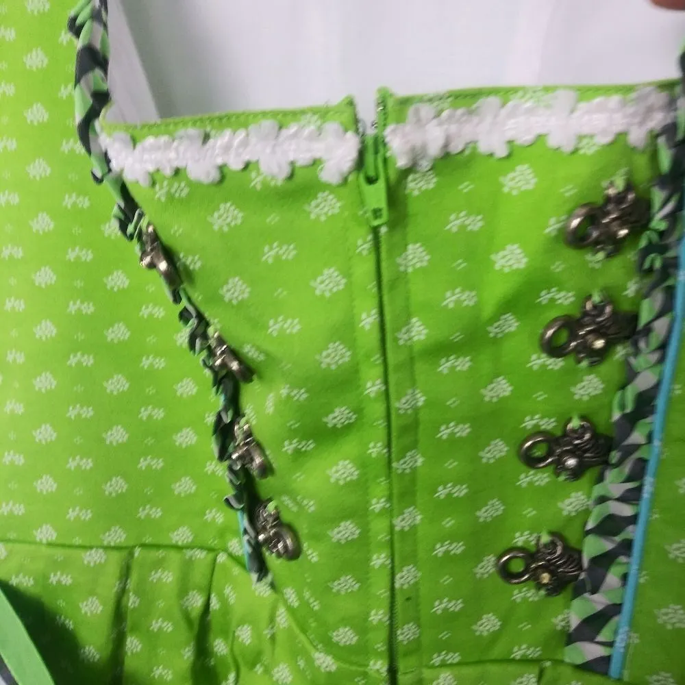 stockerpoint alpine team green gingham dress Green Size 40 - Image 7