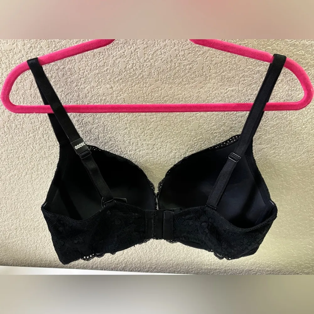 Torrid NWT  Curve Black Lace XO Push Up Plunge Bra 36DDD - Image 6