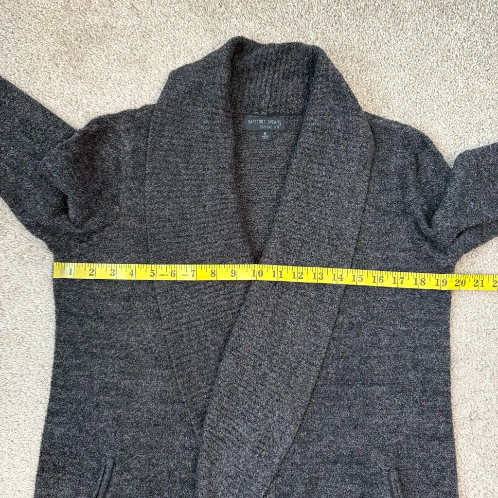 Barefoot Dreams CozyChic Lite Circle Cardigan‎ Dark Grey M - Image 6