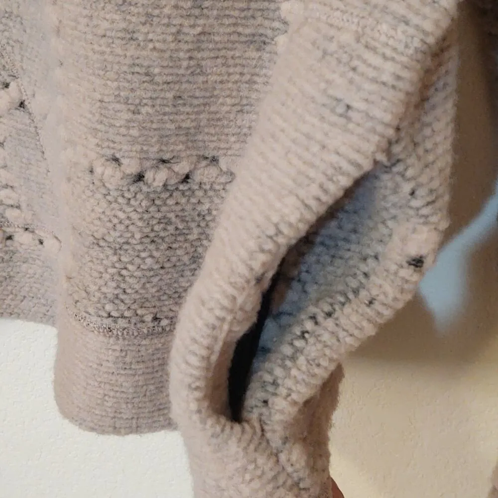 Prana Crestland Pullover, Purple & Black Wool Blend, Sz Large - Image 6