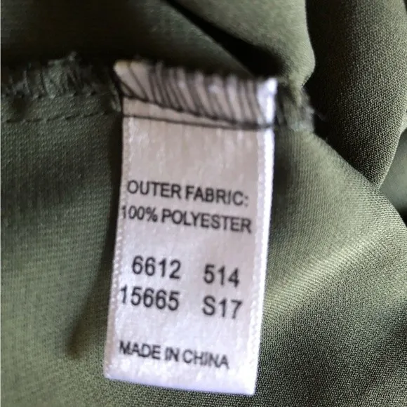 Identity Women’s Olive Green Utility Belted Mini Shirt Dress Size M - Image 5