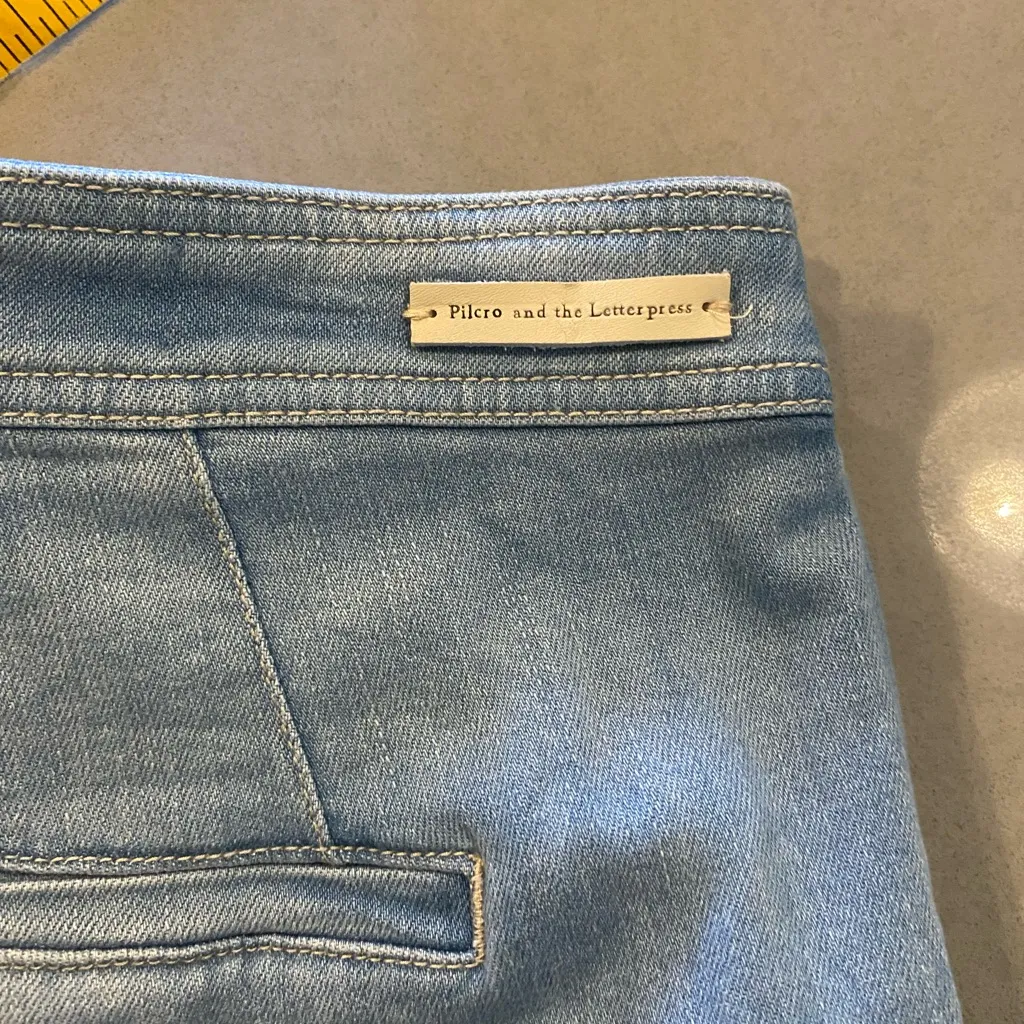 Pilcro and the Letterpress high-rise wide-leg bootcut jeans a light Blue Boho - Image 10