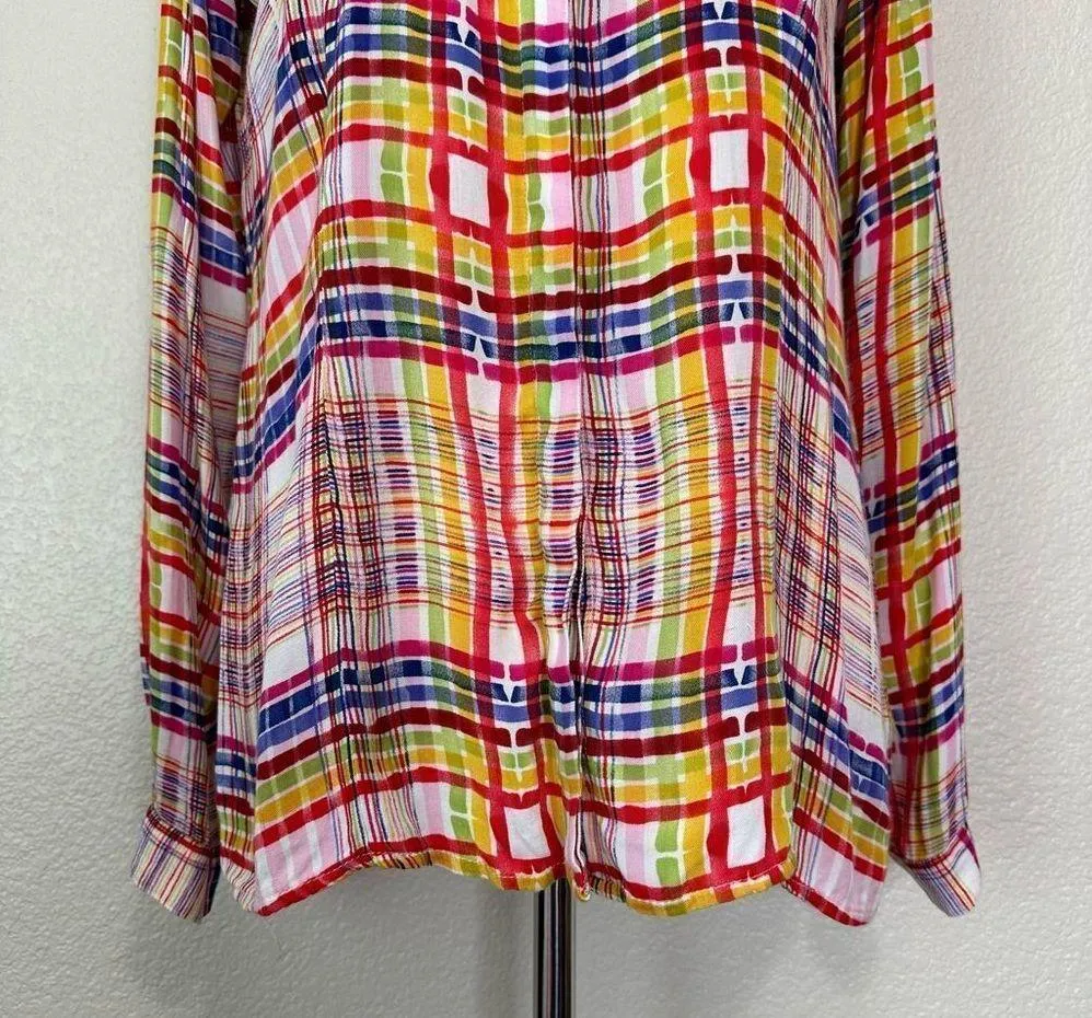 CAbi Cirque Colorful Plaid Button Down Shirt - Image 5