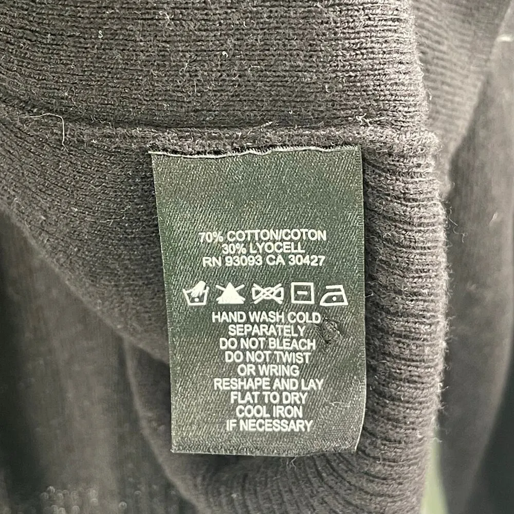 NIC + ZOE 4-Way Sweater 2X Black Plus Curvy Cotton Blend V-Neck All Year - Image 14