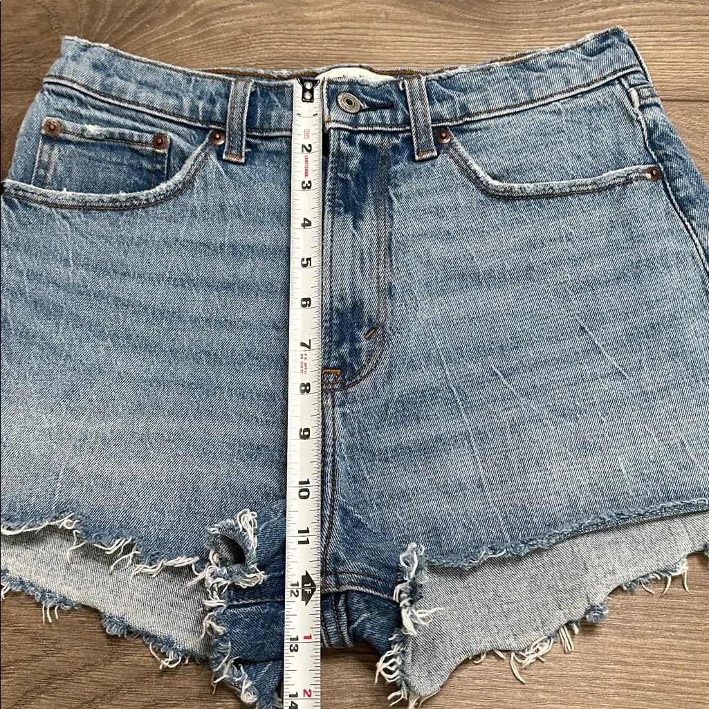 Abercrombie & Fitch The Mom High Rise Curve Love Stretch Blue Jeans Size 28 - Image 8