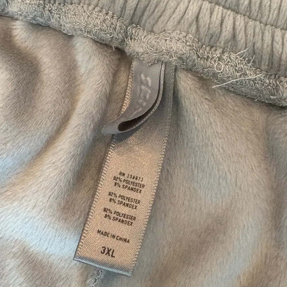 Skims Velour Velvet Wide Leg High Rise Pull-On Gray Taupe Pants Women's Size 3XL - Image 3