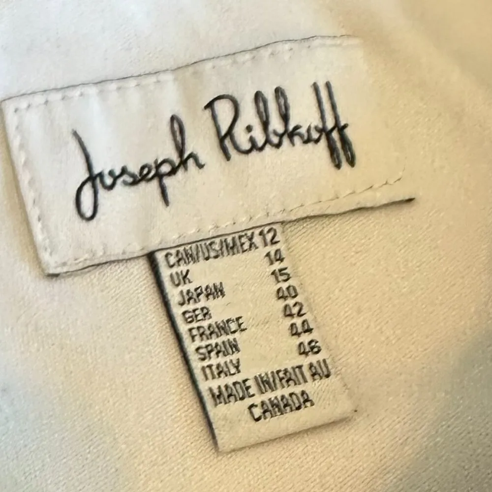 Joseph Ribkoff Fitted Scuba Sheath Dress Floral Print Sleeveless Stretch Size 12 - Image 10