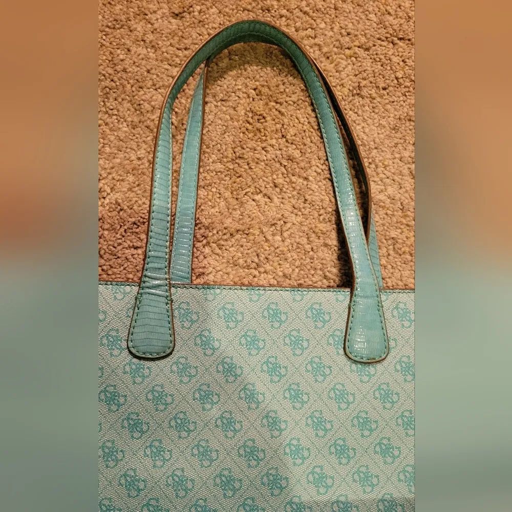 Guess Vintage Turquoise  Purse - Image 11