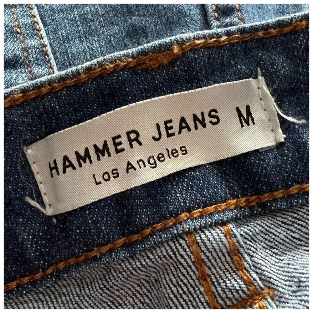 Hammer Jeans High Rise Distressed Exposed Button Fly Cut Off Shorts Sz M - Image 4