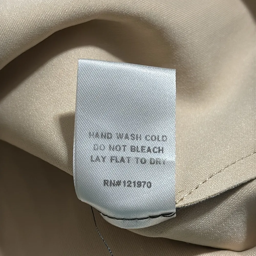 Blue Blush size small mini skirt black cream striped full zip front snap close - Image 5