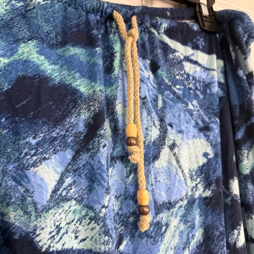 Calvin Klein Blue Patterned Strapless Maxi Dress L/G - Image 5