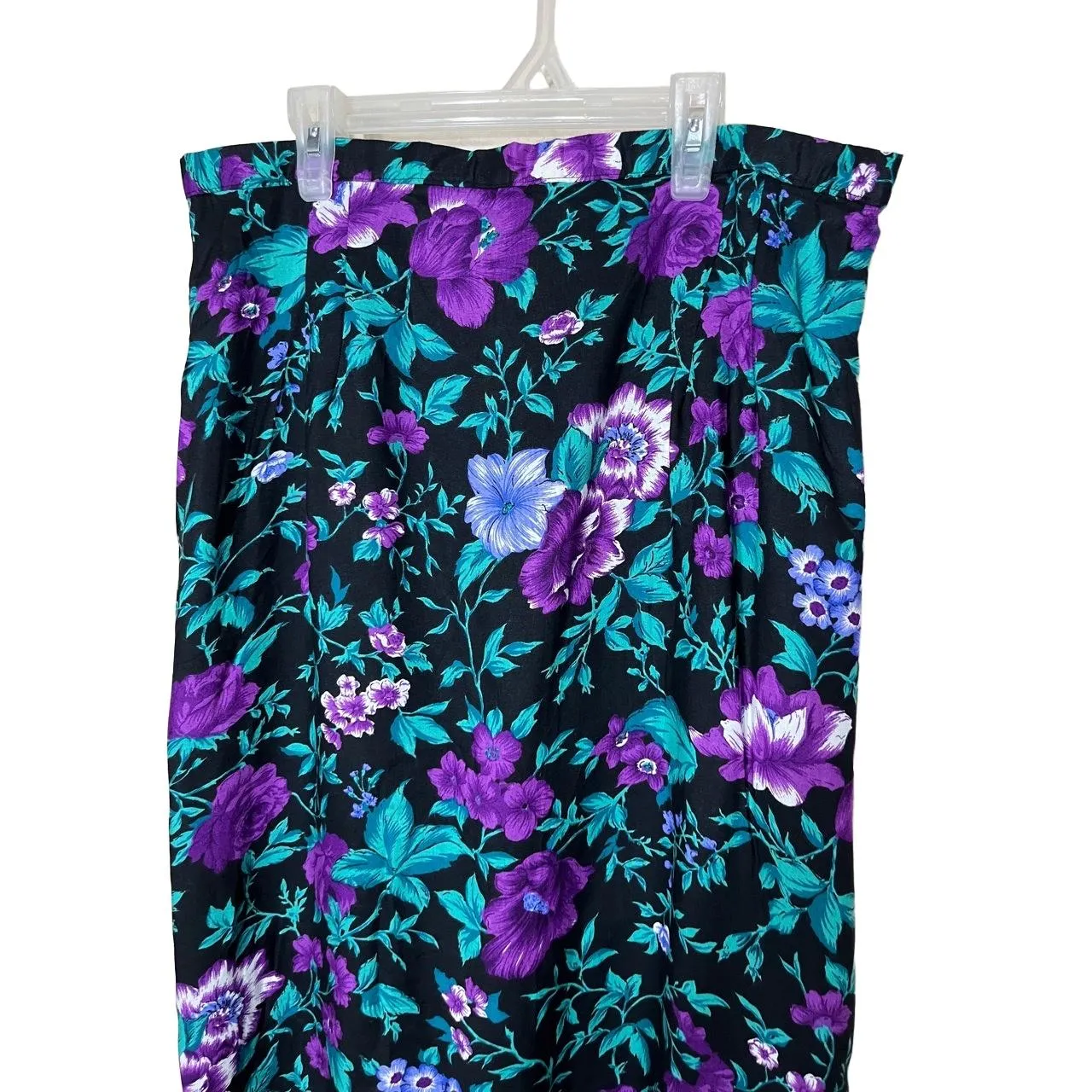 Vintage Skirt Womens Size S/M Purple Floral‎ KneeLength Boho Classic - Image 2