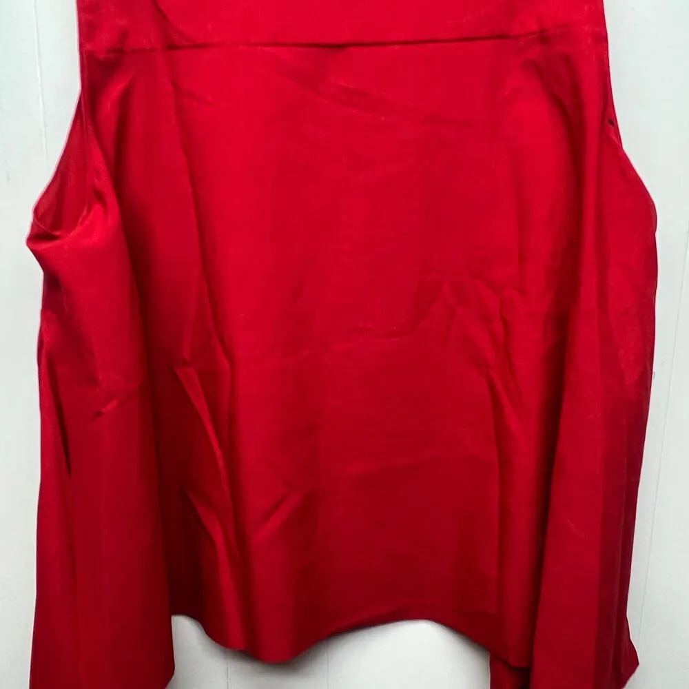 Truth & Style Womens Top 2X Shark Bite Hem Party Cocktail Event Holiday Romantic Red - Image 11