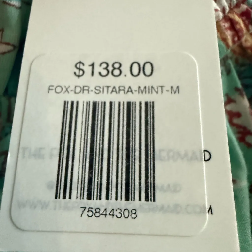 The Fox and The Mermaid Chic Paisley Midi Dress in Mint Green and Floral Size M Size M - Image 5