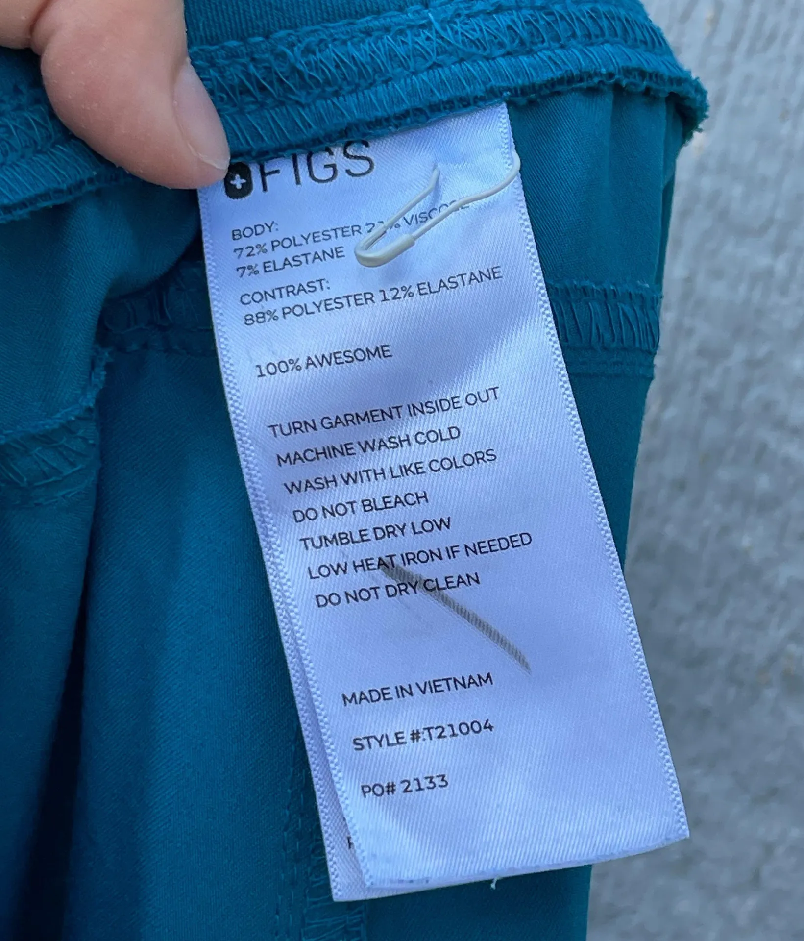 FIGS Technical Collection Kade Blue Cargo Scrub Pants Sz S Nurse Doctor Medical - Image 7