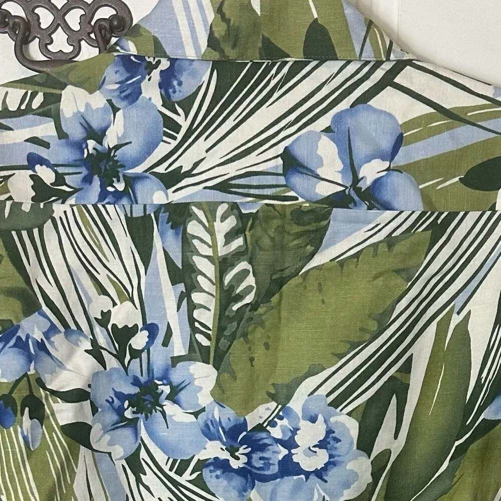 Kasper  Linen‎ Blend Tropical Print Blazer - Image 9