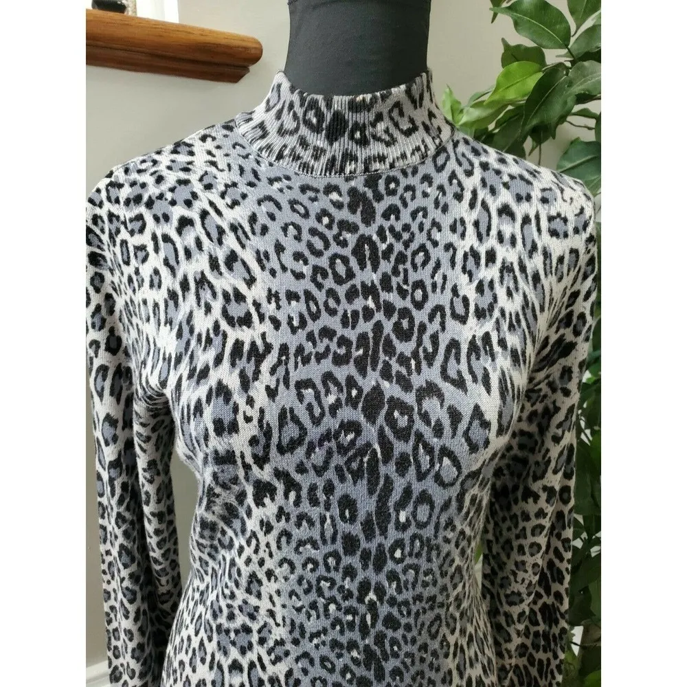 Diane Gilman Women's Black & White Cotton Blend Comfort Knee Length Dress - Image 4