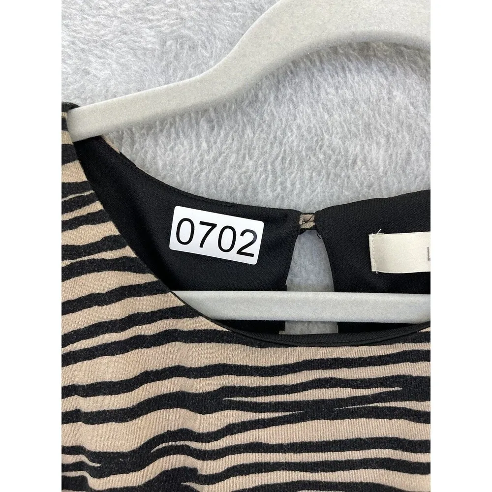 LOFT by Ann Taylor Women's Dress Sleeveless Animal Print Size Medium A Line - Image 8