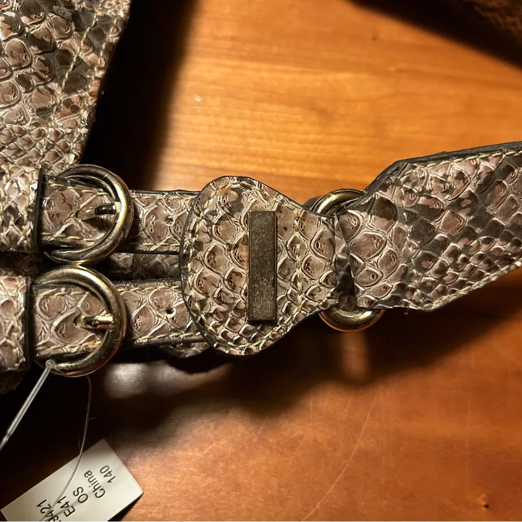 NWT Jessica Simpson Snakeskin Print Shoulder Bag + Matching Wallet - Image 9