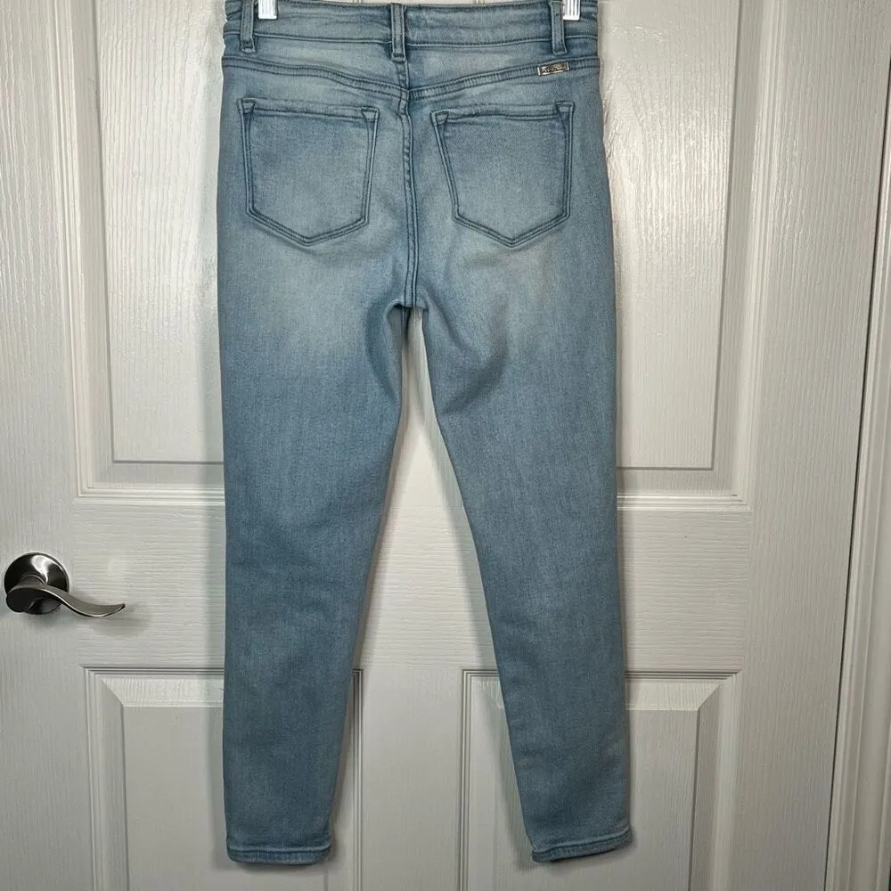 KanCan Sz 7 / 27 Light Wash Distressed Skinny Jeans High Rise Blue - Image 6