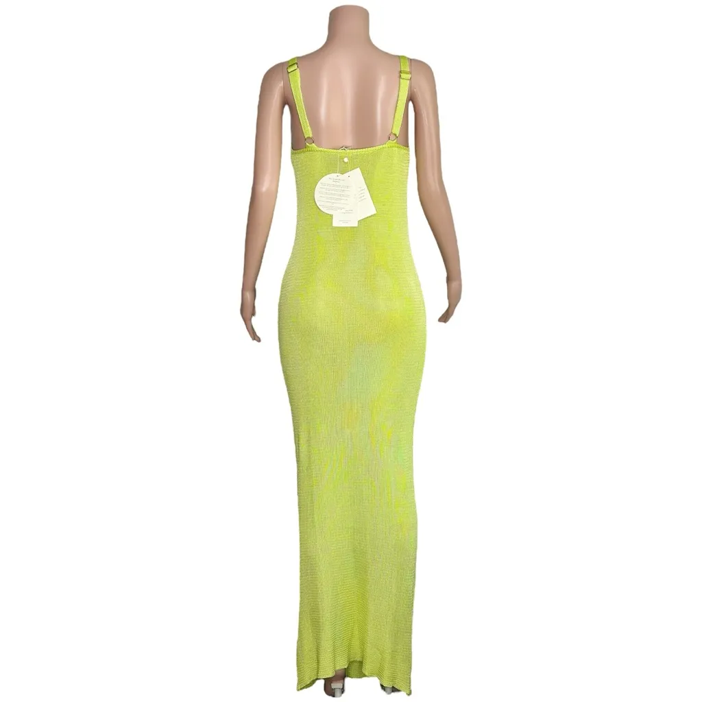 BAOBAB Grace Knit Maxi Dress, Limoncello, Medium Green - Image 7