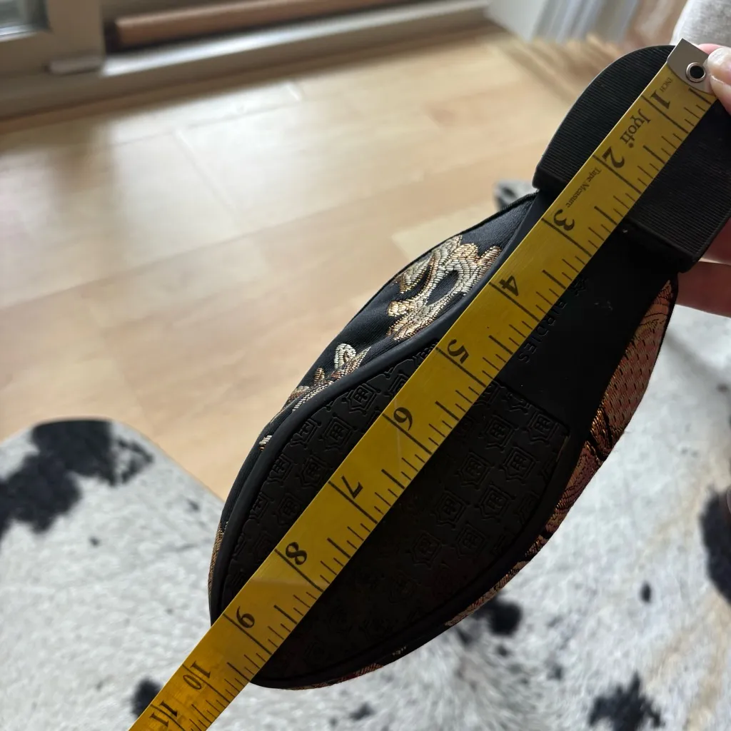 BIRDIES Women's Phoebie Slip On Mule Shoe In Black‎ Floral Size 6 - Image 8