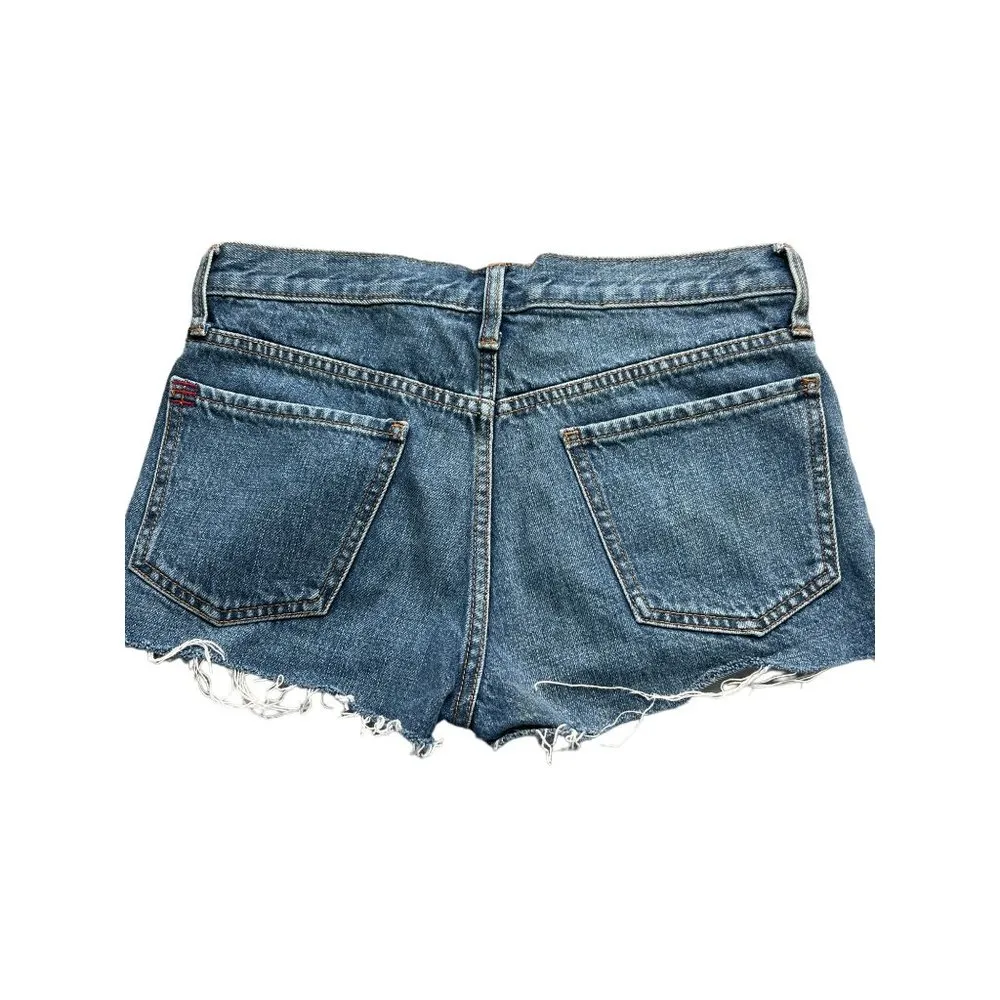 BDG Elliott Low Rise Jean Shorts Button Fly Cutoff Raw Hem Sz 26 READ - Image 4