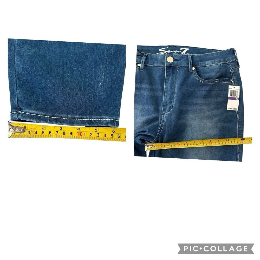 NEW Seven7 Seven Jeans Women's Size 16 Skinny High Rise Ankle Jeans Stretch - Image 8