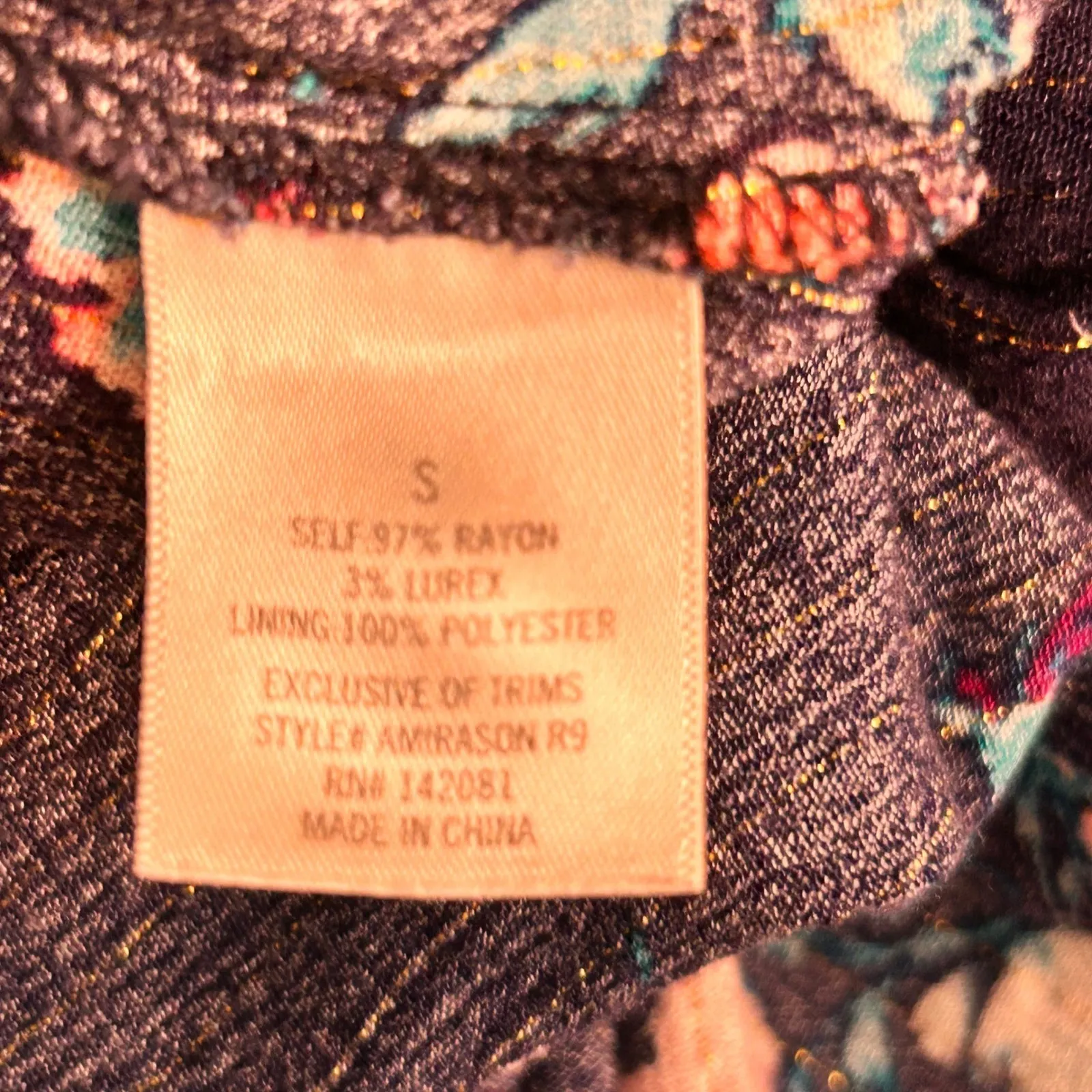 Mi Ami Maxi Dress Juniors Small Dark Romantic Florals Whimsy Fairy Travel Vacay Blue Size undefined - Image 10