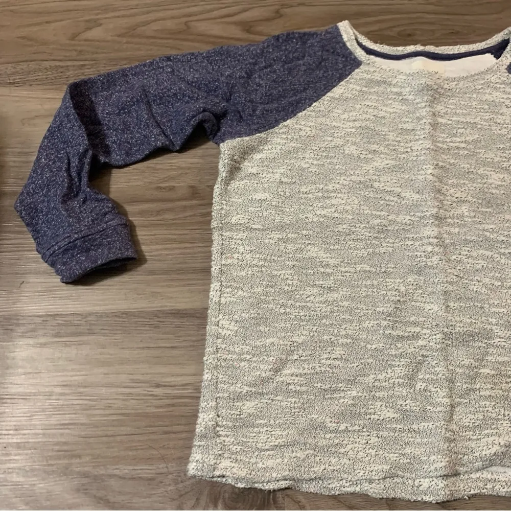 Roxy Grey Neon Pink Confetti Blue Long Sleeve Sweater; Large - Image 3