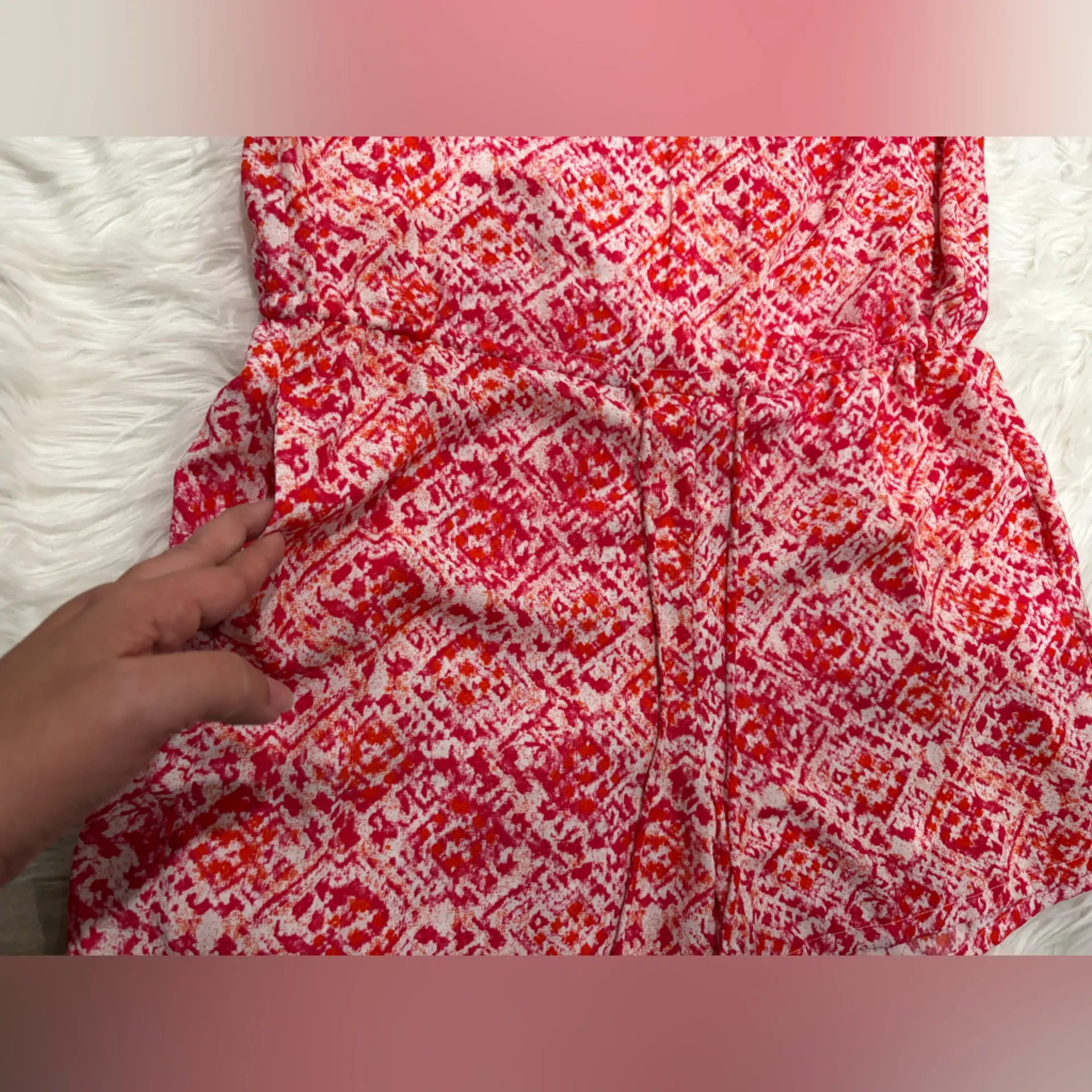 Gap  Women’s Red Patterned Romper Size S - Image 4