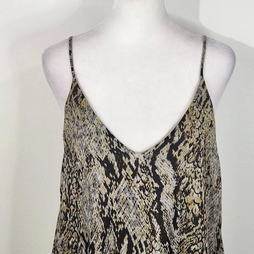 By Together Snakeskin Print Mini Slip Dress Size Small Black and Tan Print Dress - Image 2