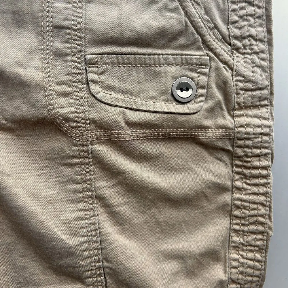 Style & Co Womens Cargo Bermuda Shorts 10P Petite Beige Button Pockets High Rise - Image 5