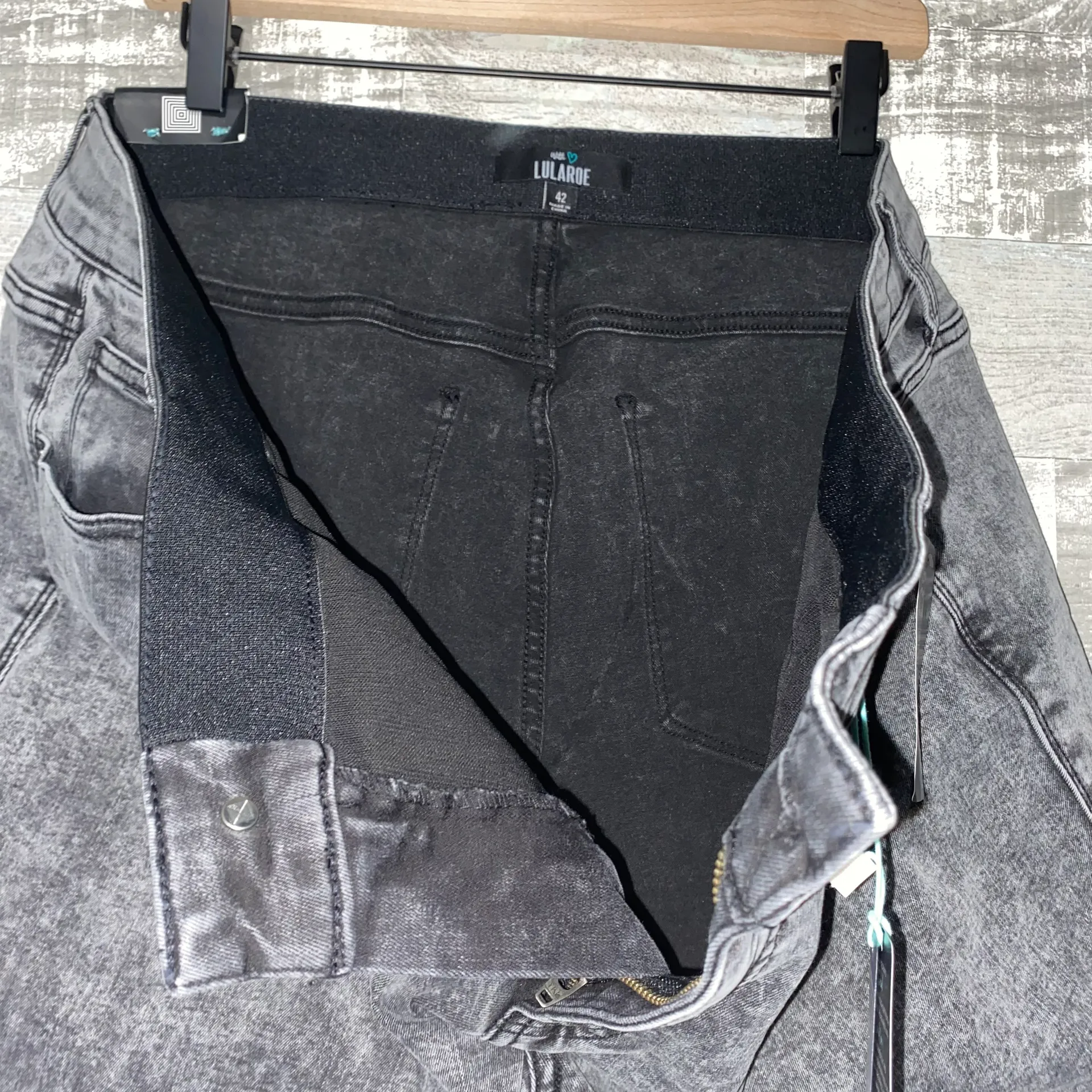 Acid Charcoal Skinny Fit Jeans 42 Ladies - Image 6